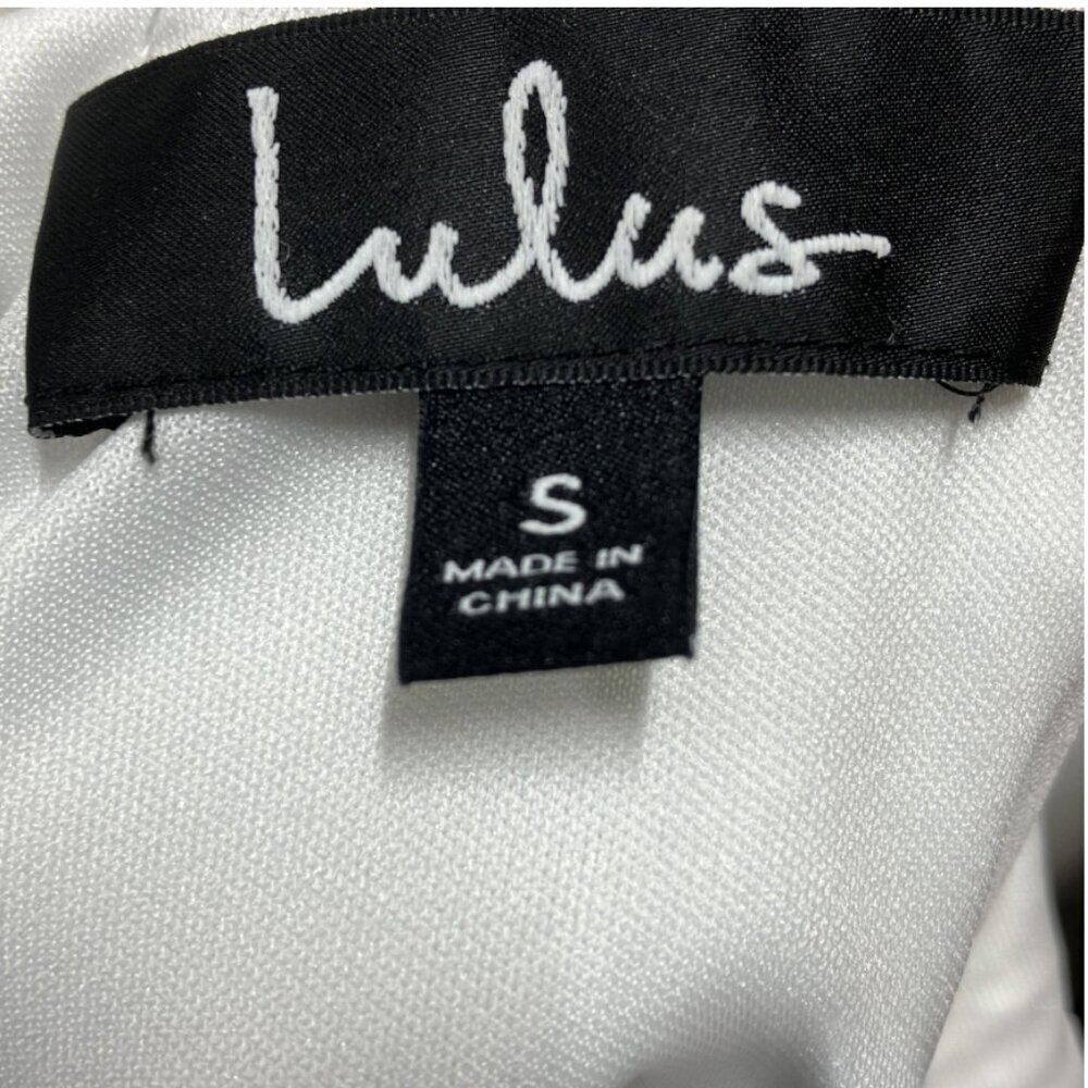 MSRP $134 NWT Lulu’s Dress in White SZ SM - Picture 4 of 5